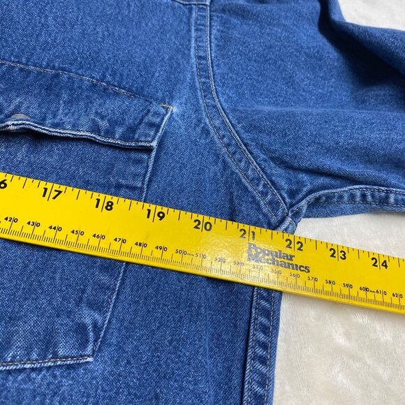 Carhartt VTG Mens‎ Rugged Pearl Snap Denim Shirt L-XL Long Sleeve Brushpopper - Picture 12 of 14